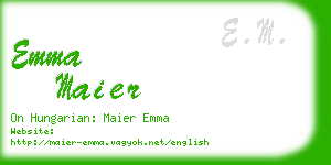 emma maier business card